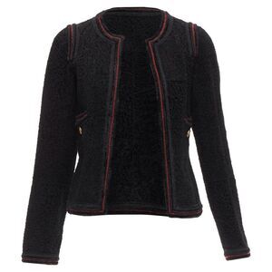 Chanel Paris Moscow Tweed Leather Lined CC Logo Jacket